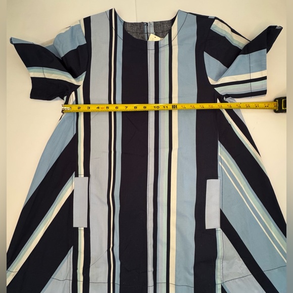 Anthropologie ‘The Emmy’ Short-Sleeve Swing Mini Dress by Maeve - Blue XS - Picture 7 of 10